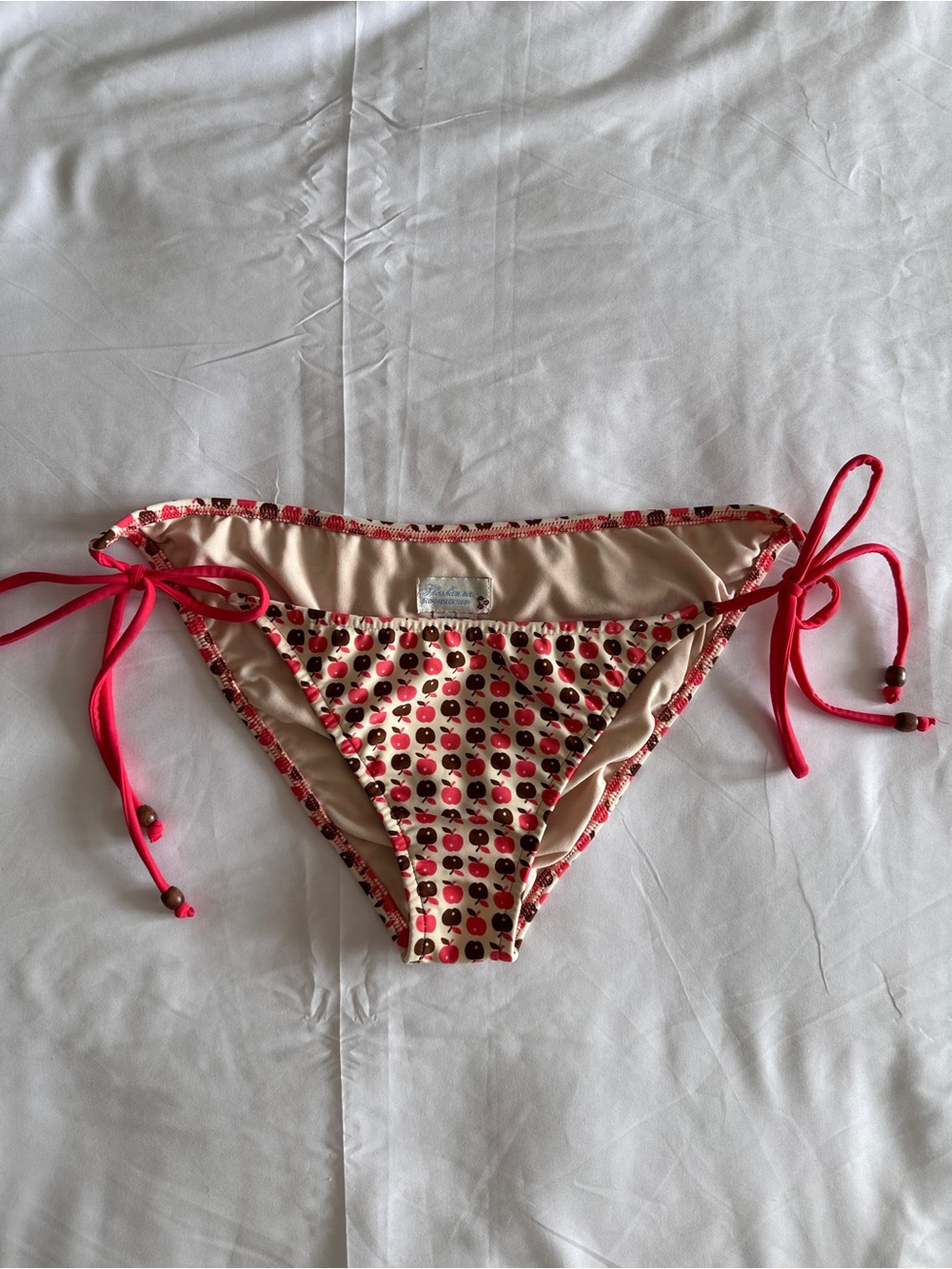 Vintage apple Tie-Side Bikini Bottoms